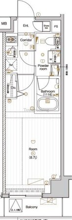 PREMIUMCUBE森下の物件間取画像